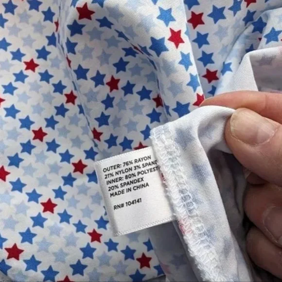 NWT🔥Tummy Control Lady Hagen Skort Red & Blue Stars 🤩 XS or Med - Picture 13 of 14